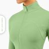 Buy cheap Women Lulu Gym Long Sleeve Yoga Zip Jacket 210gsm High Neck Slim Fit from wholesalers