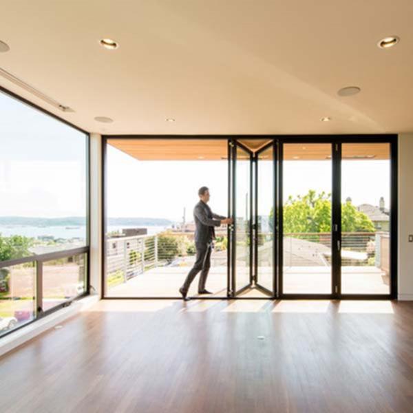 Buy cheap Hardware Thermal Break Commercial Aluminum Glass Doors Folding / Bifolding Type from wholesalers