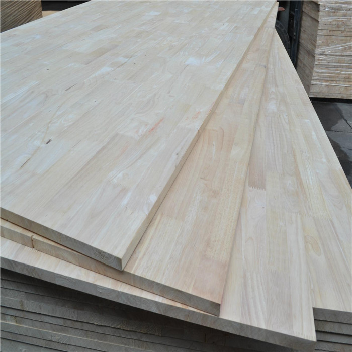 Rubber Wood Finger Jointed Solid Wood Planks Width 100-1220mm for Indoor Furniture