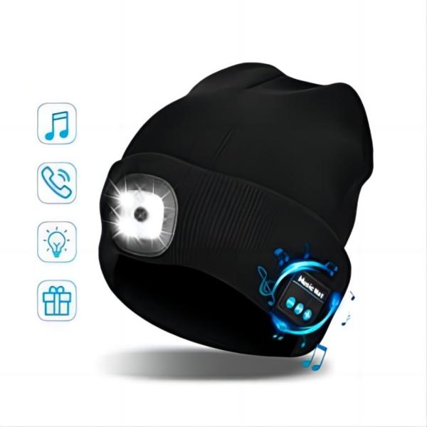 Buy cheap Listening Music Phone Talks Bluetooth Headphones Hat With Headlamp Lighting from wholesalers