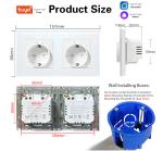 White Black Grey Smart Socket Vioce Support 16A 3500W Smart Life Socket