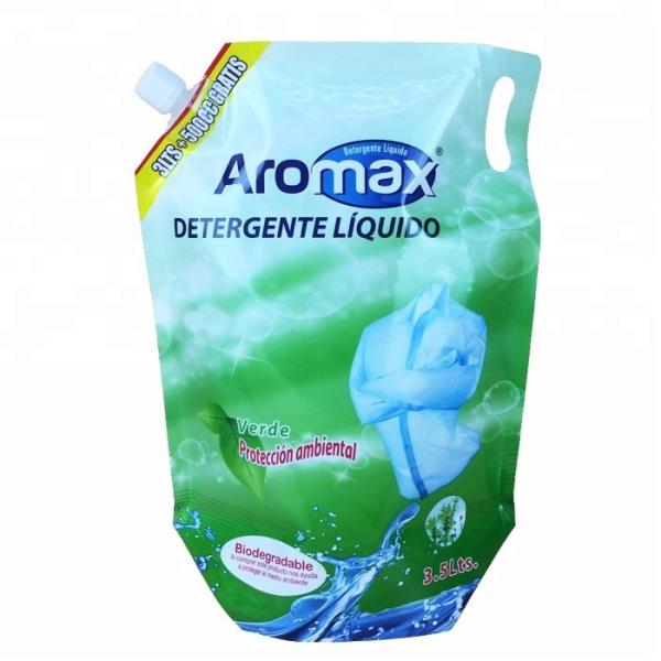 Buy cheap Aluminum Foil Spout Pouches Custom Print Doypack Fabric Softener Packaging For Laundry Detergent/Washing Powder from wholesalers