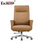 Brown Manager Swivel Leather Chair For Office Furniture