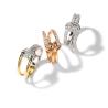Buy cheap 4g 18K Gold Diamond Rings 0.51ct 0.27ct 0.24ct Eternity Knot Rings from wholesalers