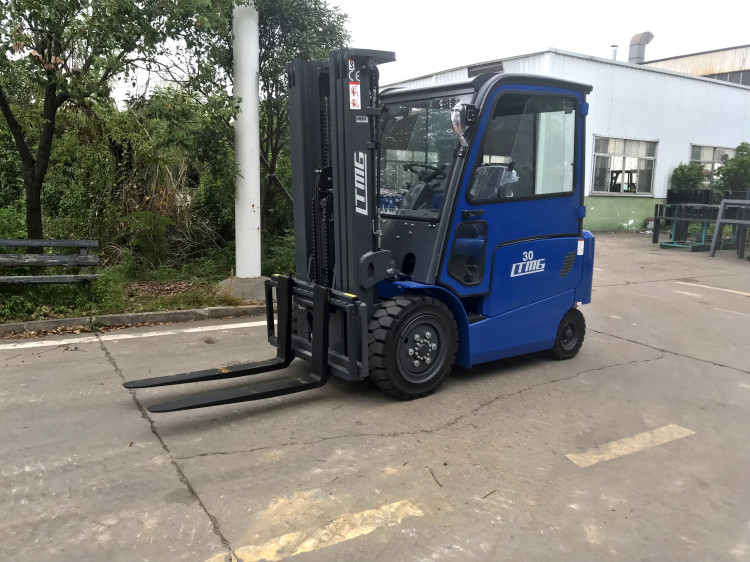 LTMG electric forklift 3ton 2.5ton 2ton 1ton cabin yellow solid tires side shift 4800mm mast
