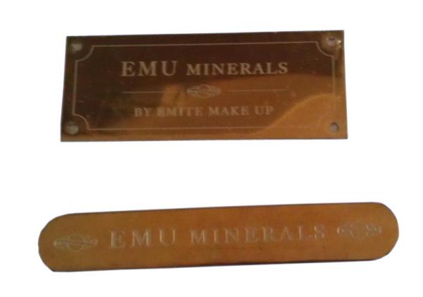 MSAC MS-TI-01 Brass Logo Plate / Brass Name Plates Size Customized Shiny Yellow
