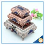 Pierced Earring Jewelry Box Silver Plated Jewelry Box Vintage Jewelry Box