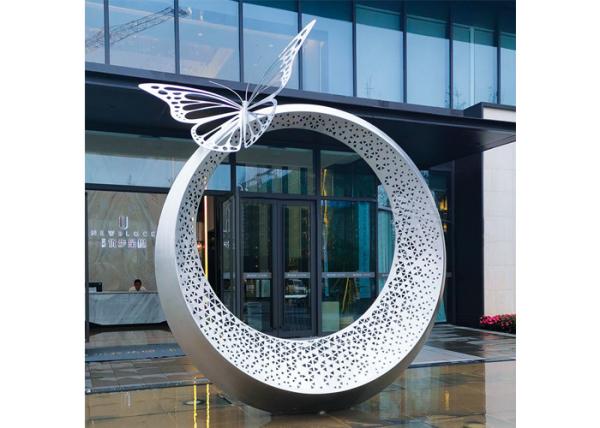 Buy cheap Outdoor Decoration Stainless Steel Butterfly Sculpture Large With Light from wholesalers