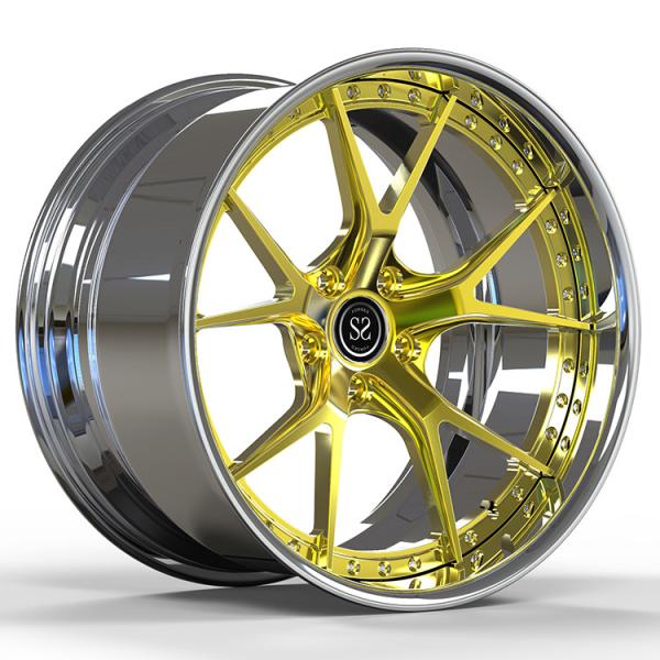 Buy cheap 20x9.5 And 21x11.5 Custom 2 Piece Rims For Mercedes AMG GTS 2015 from wholesalers