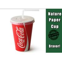 Buy cheap 12oz Double PE Coated Cold Paper Glass With Lid / Flexo Print product