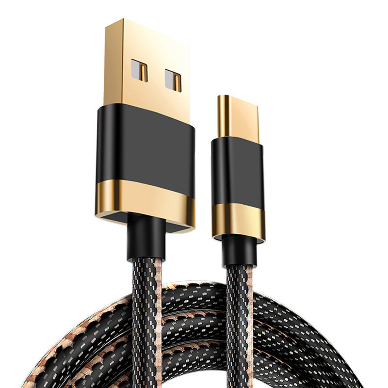 2.5A Gold Plated Denim Fast Charger Cable 480mbps Transmission Speed