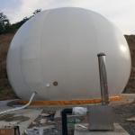 No Pollution Flexible Double Membrane Gas Holder Strong Tensile Strength