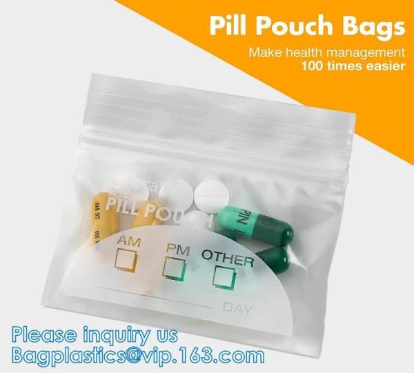 Buy cheap Medicine Bags, Zip lockk Accessory Bags, Pill Baggies, Supplements organizer, Medication Pouch, Vitamin Storage from wholesalers