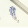 Buy cheap Brooch Sapphire Virgo Necklace 0.25ct Diamond Feather Pendant from wholesalers