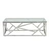 Buy cheap Rectangle 130x70x45cm SS Coffee Table Scratch Resistance Tempered Glass Top from wholesalers