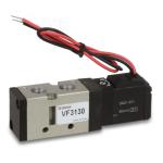 1/4'' SMC Solenoid Valve 24VDC 5 Way 2 Position Pneumatic Valve Single Coil Wire