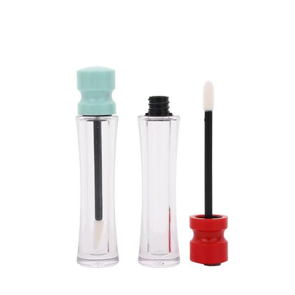 Buy cheap Plastic lip glaze tube with waist-length lid and various colors from wholesalers