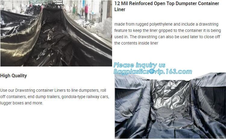 6Mil Open Top 20 Yard Roll Off Container Liners,Heavy Duty Open Top 12 Mil Roll Off Container Liners, BAGPLASTICS, PACK