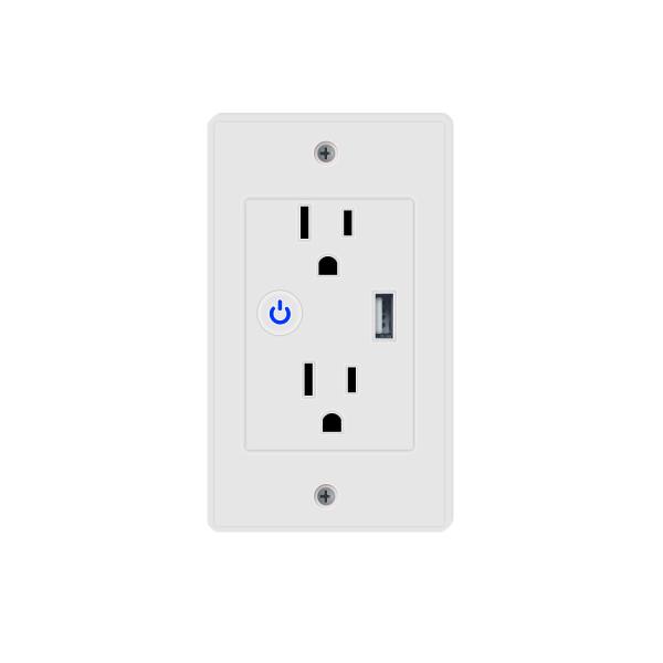 Buy cheap American Tuya Smart Socket 120V Maximum Voltage Wifi Factory Wholesale Smart In-wall Outlet from wholesalers
