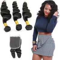 Buy cheap Thick 18 Inch Loose Curly Hair Extensions , Raw Indian Loose Curly Hair product