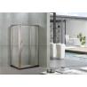 Buy cheap Rose Gold Aluminum Alloy Shower Cabins Rectangler With Outside Wheels Sliding Tempered Glass from wholesalers
