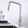 Buy cheap Aerated Stream Flow High Arc Kitchen Faucet Brushed Nickel Pull Out Tap HOMEKA from wholesalers