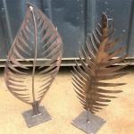 Corten Steel Rusty Metal Garden Ornaments Sculpture Leaf Shape