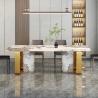 Buy cheap Minimalist Stainless Steel Marble Dining Table For Contemporary Living from wholesalers