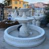 Buy cheap Marble Modern Fountain Egypt Beige Three Tier Garden Fountains Natural Stone Carving Outdoor Decoration from wholesalers