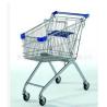 Buy cheap Four Wheels European Metal Shopping Trolley Cart With Baby Seat from wholesalers