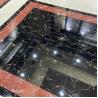 Buy cheap Glazed Polished Porcelain Floor Tiles 600x600 Black And Gold Flower Color from wholesalers