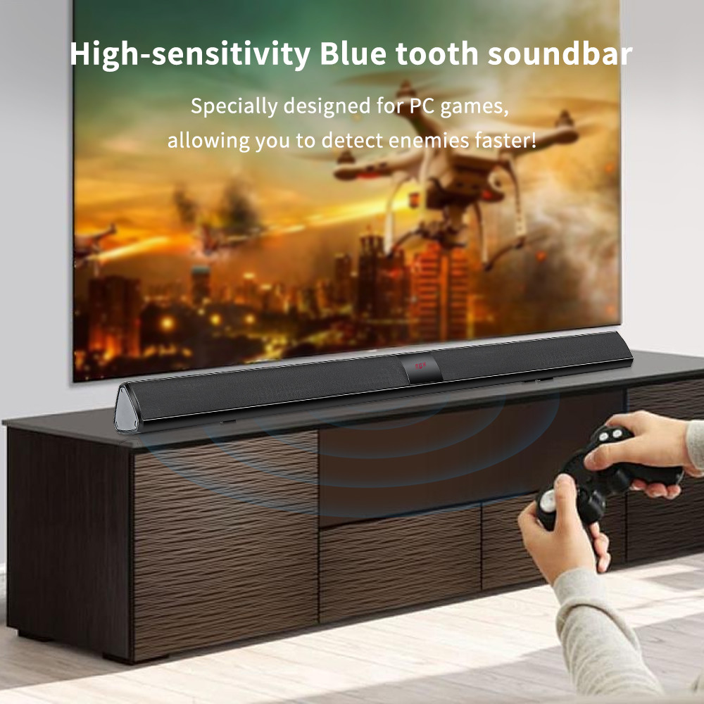 Powerful Bluetooth V5.0 Wireless Surround Soundbar For Tablet ARC Input