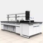 Commercial Chemistry Lab Table Top Stainless Steel Workbench With Cabinets