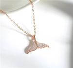 2021 Korean Shinny Jewelry 925 Sterling Silver Necklace Geometric Cubic Zirconia