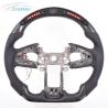 Buy cheap Honda Led Red Stripe Forged Carbon Steering Wheel Black Leather Perforated from wholesalers