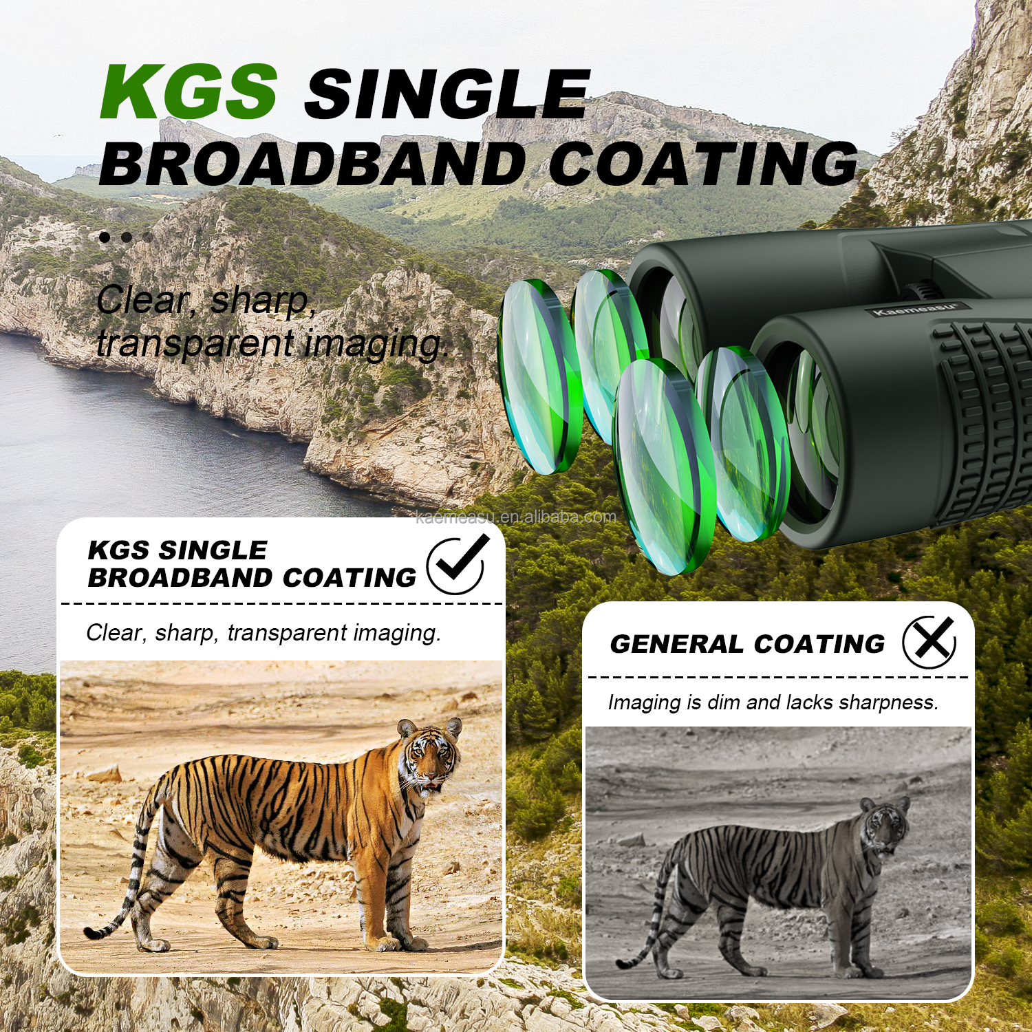 C 8X HD Monocular Telescope for Outdoor Hunting Hiking Bird Watching Sports Travel Use 8X42 Monocular