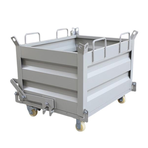 Buy cheap Metal Powder Solid Bulk Bins Steel Bottom Dumping Hopper Open Top Refuse Collector from wholesalers