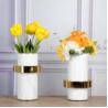 Buy cheap Modern Gold Plated 300mm 270mm Decorative Flower Vase from wholesalers