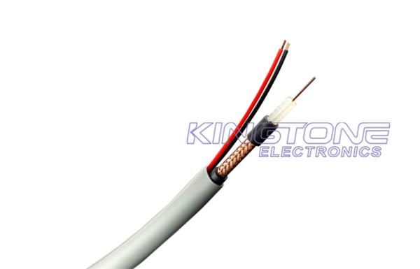 Buy cheap 0.58mm BC Conductor RG59 B/U CCTV Cable with 2 × 0.75 mm2 CCA Power Messenger from wholesalers