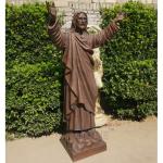 BLVE Bronze Jesus Statue Life Size Religious Western Copper Sculpture Figure