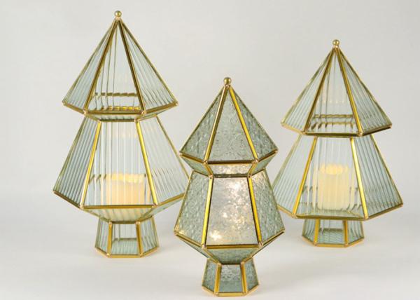 Buy cheap Christmas tree glass artifact garden cover candlestick ornaments desktop storage box pagoda tower logo shape from wholesalers