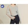 Buy cheap Crew Neck Gray Off The Shoulder Sweater Off Elbow Ribbed Big Stretch Top Soft Touch from wholesalers