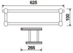 62.5cm OEM Bathroom Towel Racks Hanger Sus304 Hole Drilling Installation