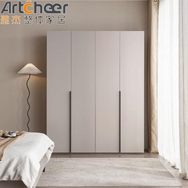 Buy cheap Bedroom Furniture Modern light grey wardrobe Closet Design with Clothes Hanger and Two Doors from wholesalers