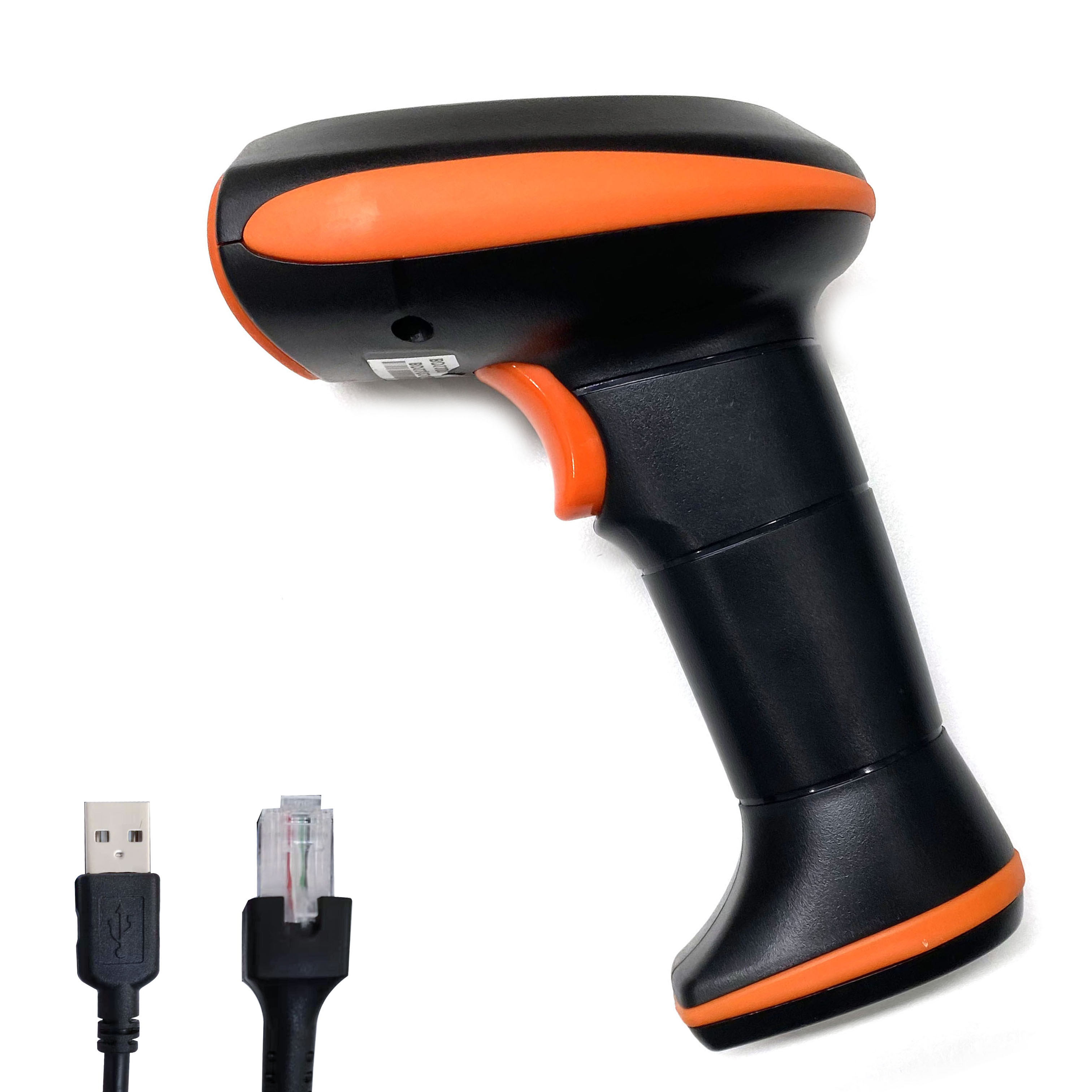 Orange Handheld Barcode Reader With Multi Language