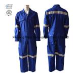 Buy cheap Blue 100% Cotton Twill Flame Resistant Reflective Durable Coverall 320gsm For from wholesalers