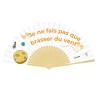 Buy cheap Customize 21cm White Color Bamboo Engraved Logo Hand Fan for Wedding Party Favors from wholesalers