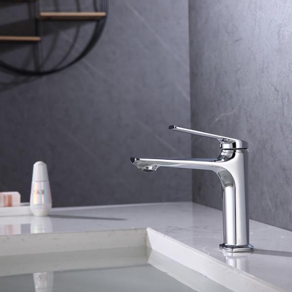 Buy cheap Brass Modern Single Hole Single Handle Basin Mixer In Chrome Matte Black Gold from wholesalers