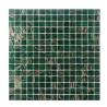 Buy cheap Classical Retro Style Green Glass Mosaic Tiles With Gold Line Bathroom Toilet Background Wall Tiles from wholesalers