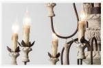 Vintage Foyer chandeliers large wooden lustre rustic lighting suspension retro